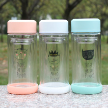 Double Wall Fashion Drinking Glass Water Bottle